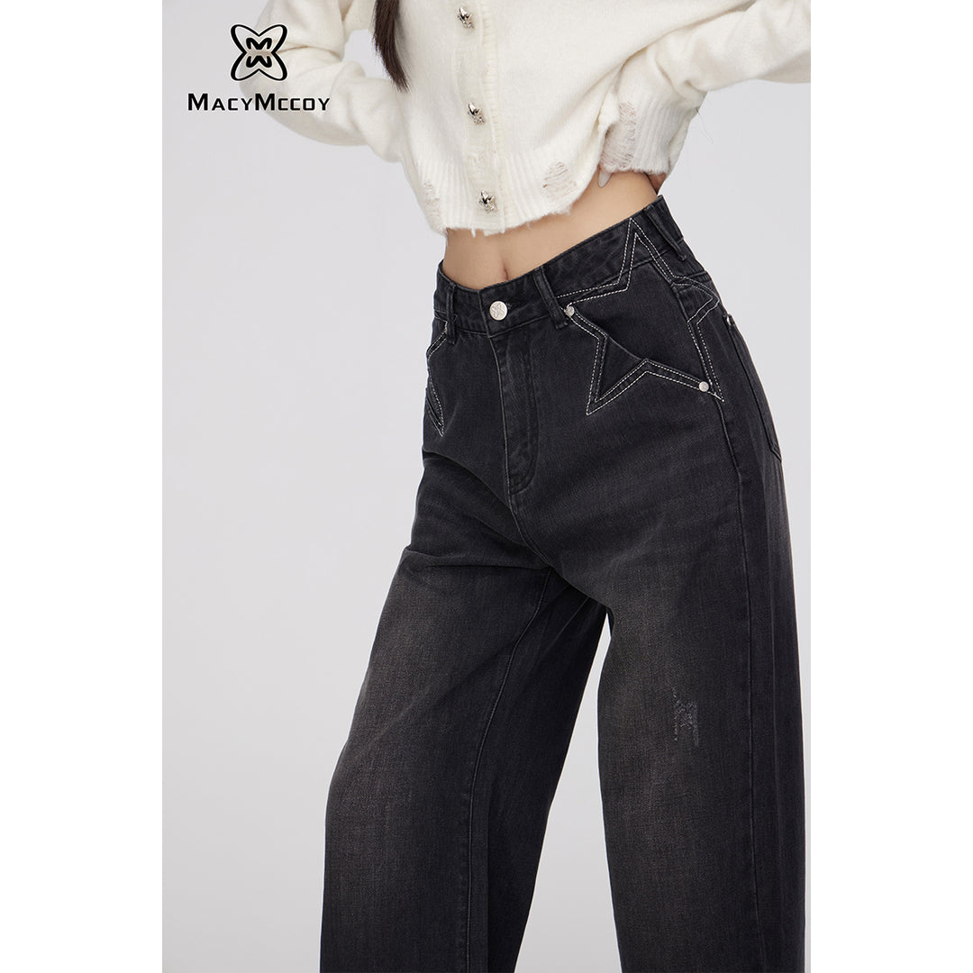 MacyMccoy Star Oversized Denim Jeans - Mores Studio