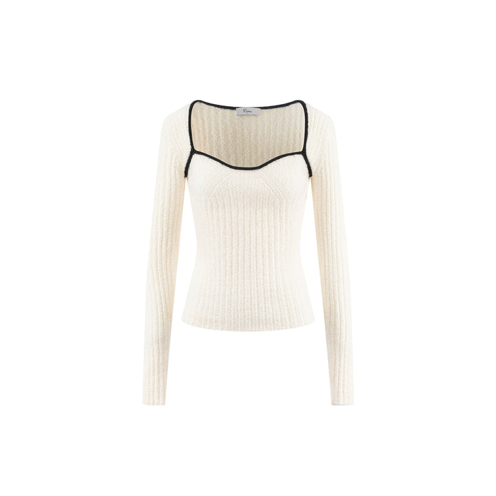 Rumia Aleph Knitted Jumper White - Mores Studio