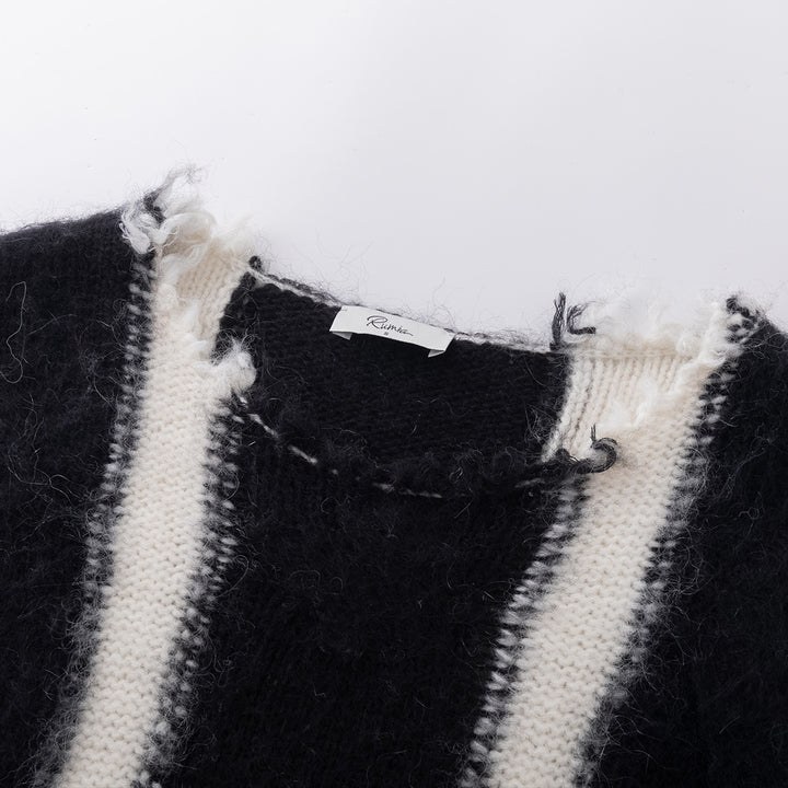 Rumia Beale Cable Sweater Black And White - Mores Studio