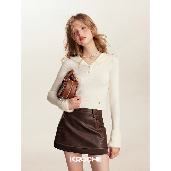 Kroche Millard Eco-Friendly Rose Button Skirt