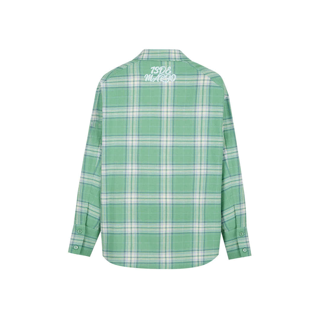 13De Marzo Doozoo Pocket Plaid Shirt Jacket Green