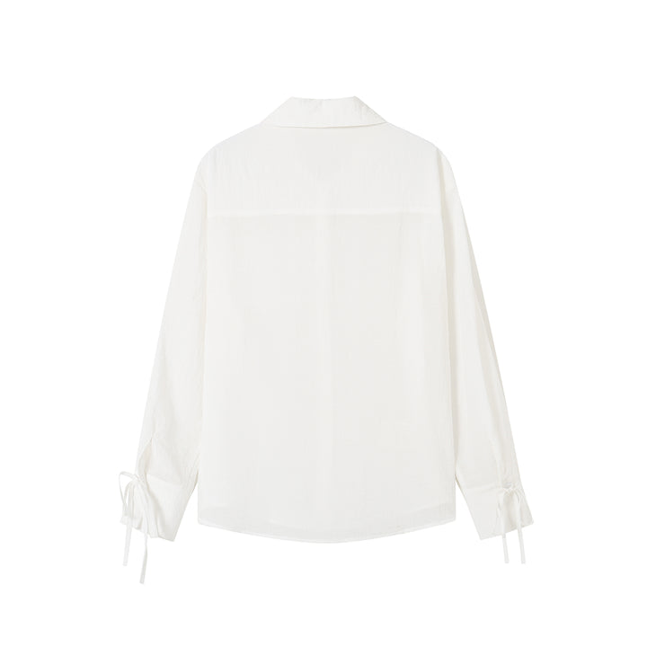 SomeSowe Micro Transparent Silhouette Shirt White