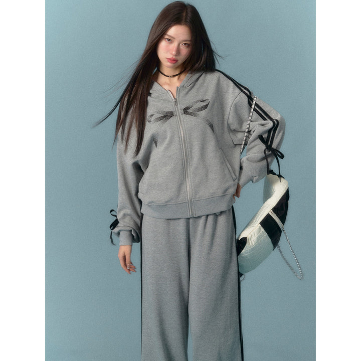 AsGony Bow-Knot Casual Sweat Pants - Mores Studio