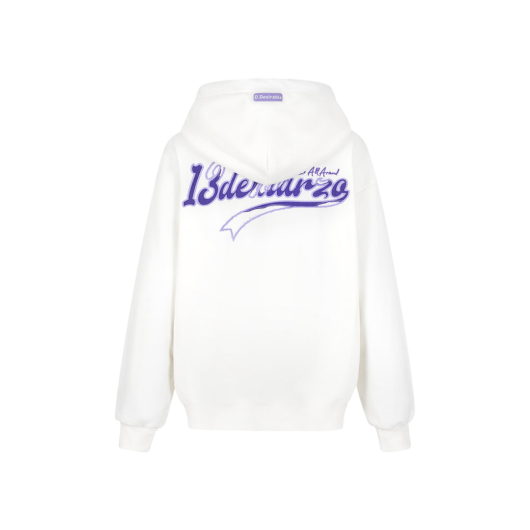 13De Marzo X D.Desirable Bear Hoodie White