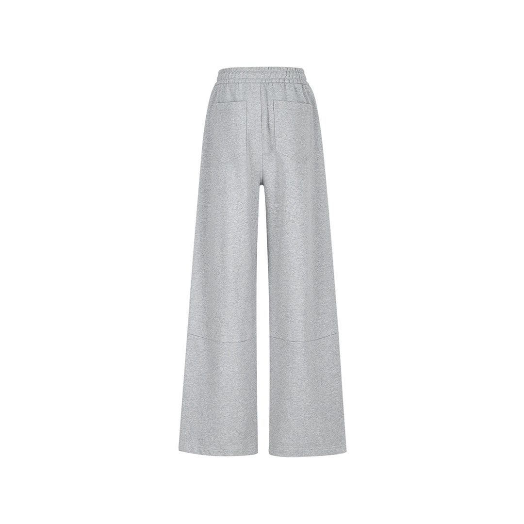 13De Marzo Doozoo Knee Hollow Out Heart Sweat Pants Gray