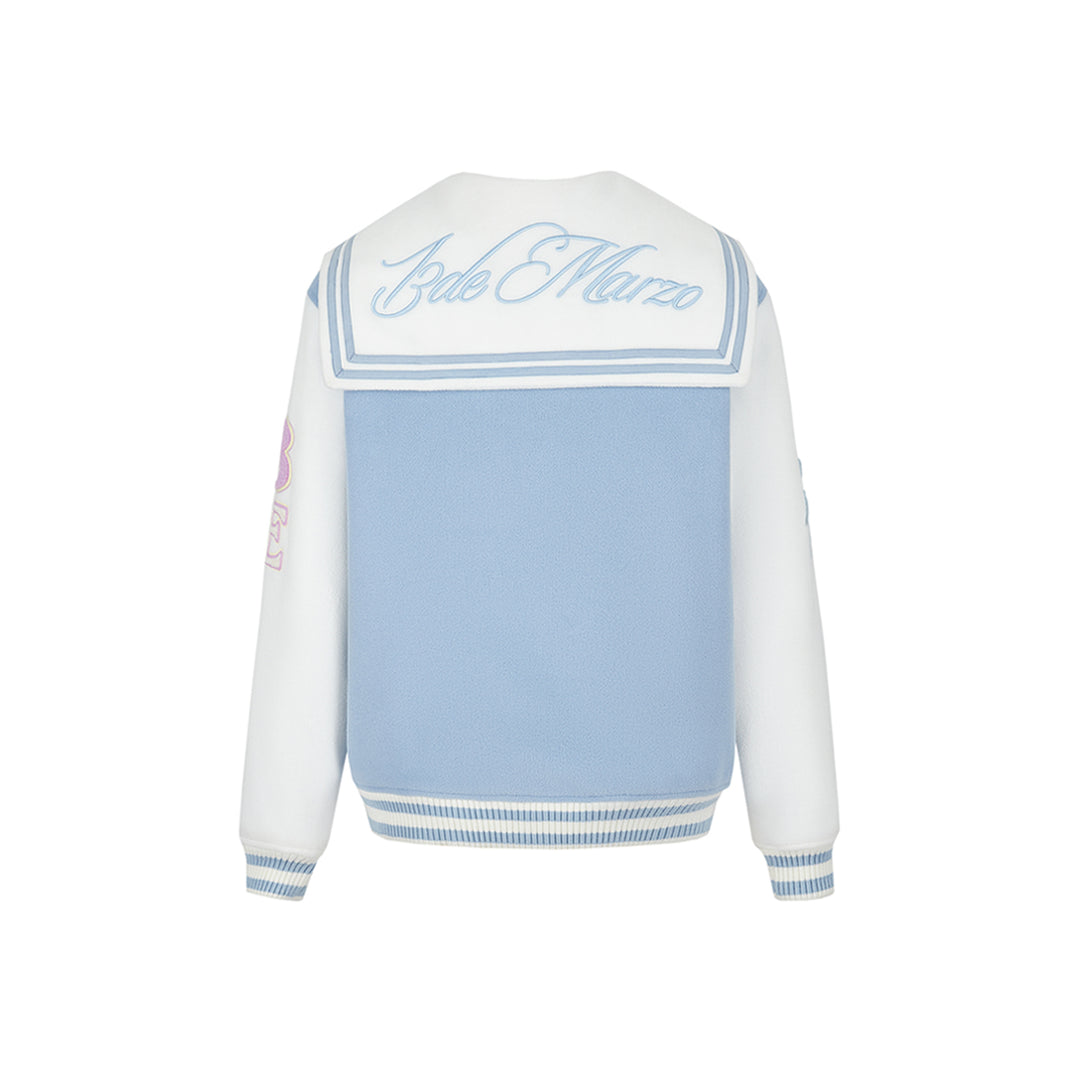 13De Marzo Sailor Collar Doozoo Mermaid Baseball Jacket Blue