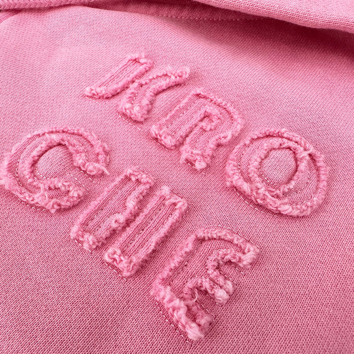 Kroche Logo Embroidery Washed Hooded Jacket Pink - Mores Studio