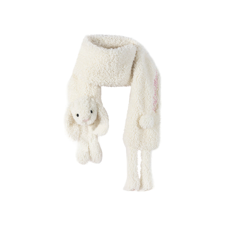 13De Marzo Doozoo Fuzzy Scarf White