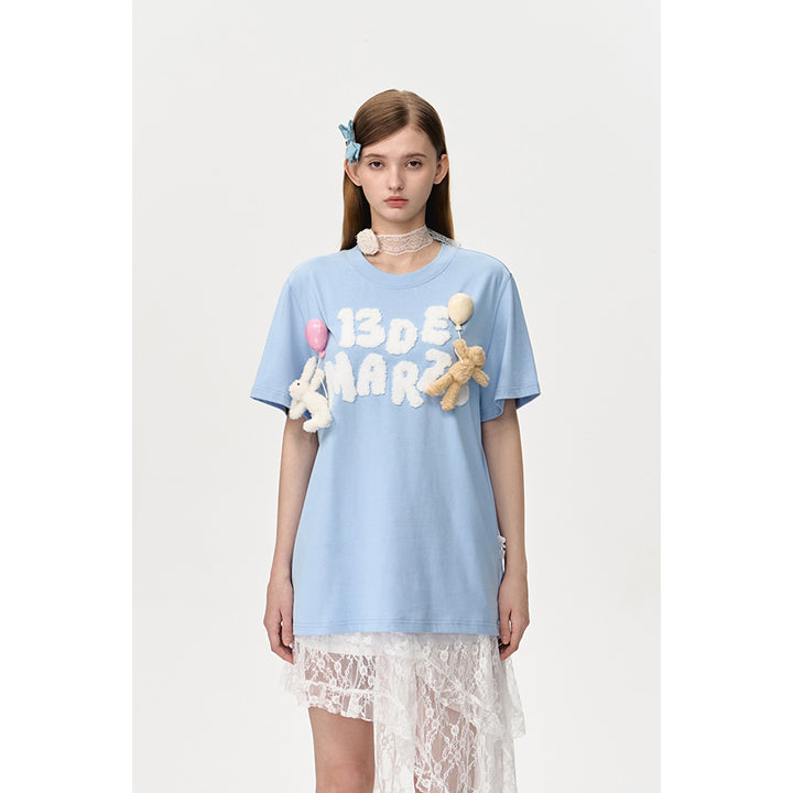 13De Marzo Float Cloud Balloon T-Shirt Blue