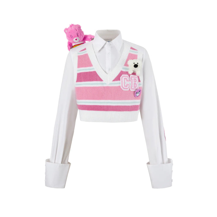 13De Marzo X Care Bears Knit Vest Shirt White - Mores Studio