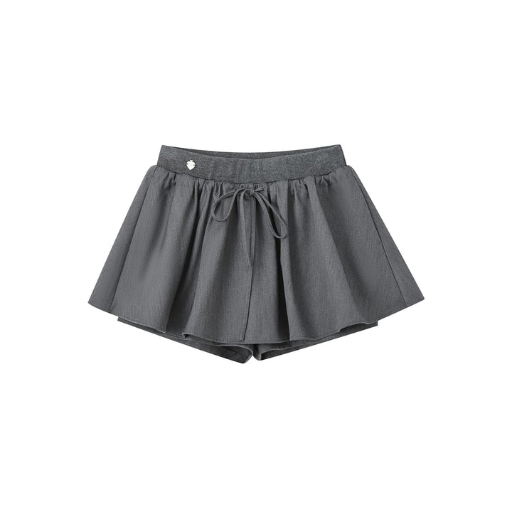 SomeSowe 3D A-Line Puffy Skirt Shorts Gray