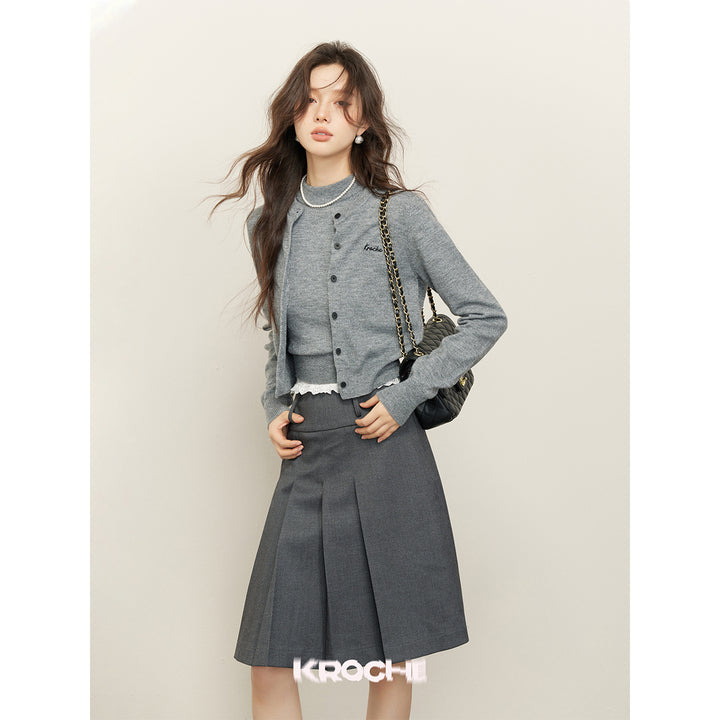 Kroche Classic Mid-Length Pleated Skirt - Mores Studio