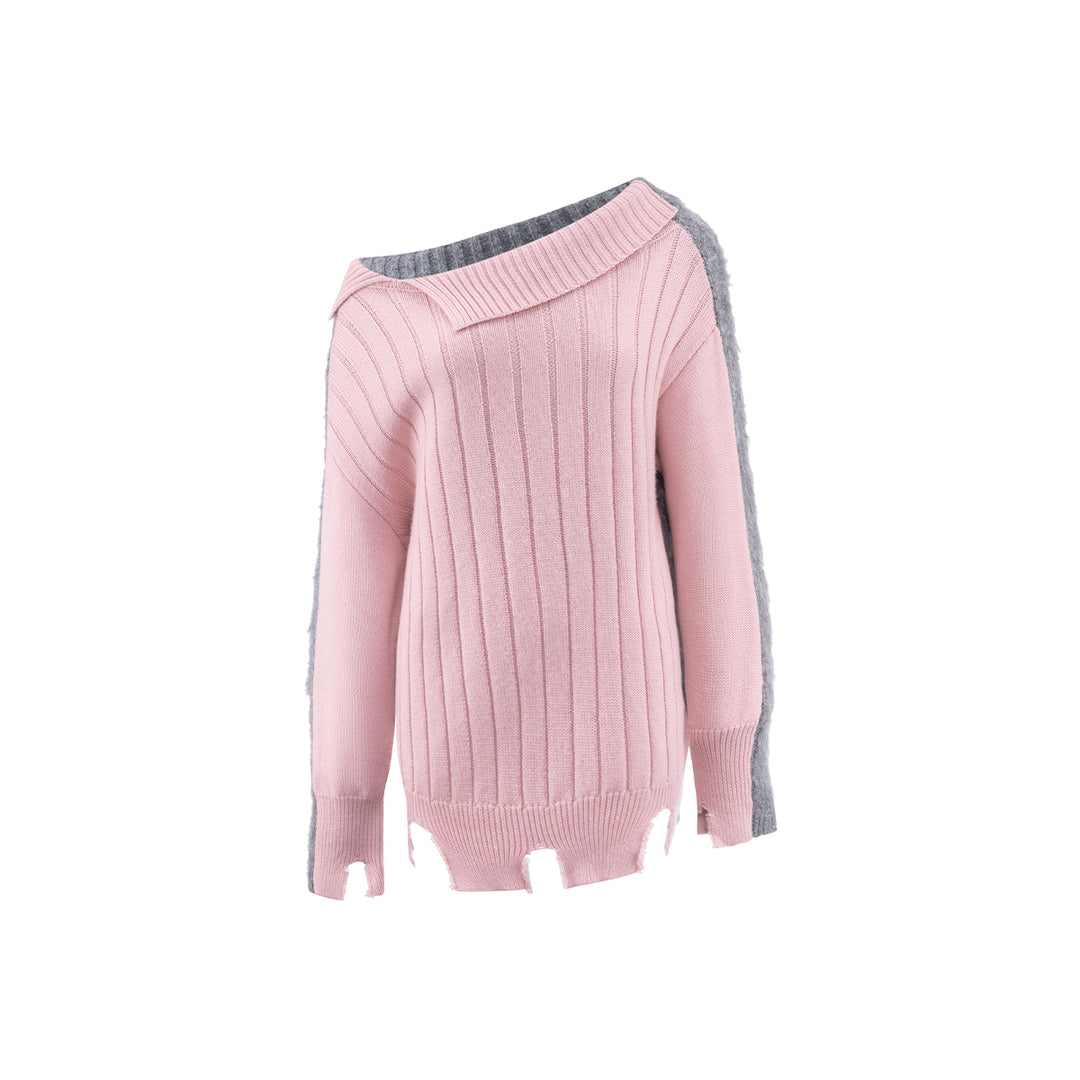 Rumia Florence Knitted Jumper Pink And Grey - Mores Studio