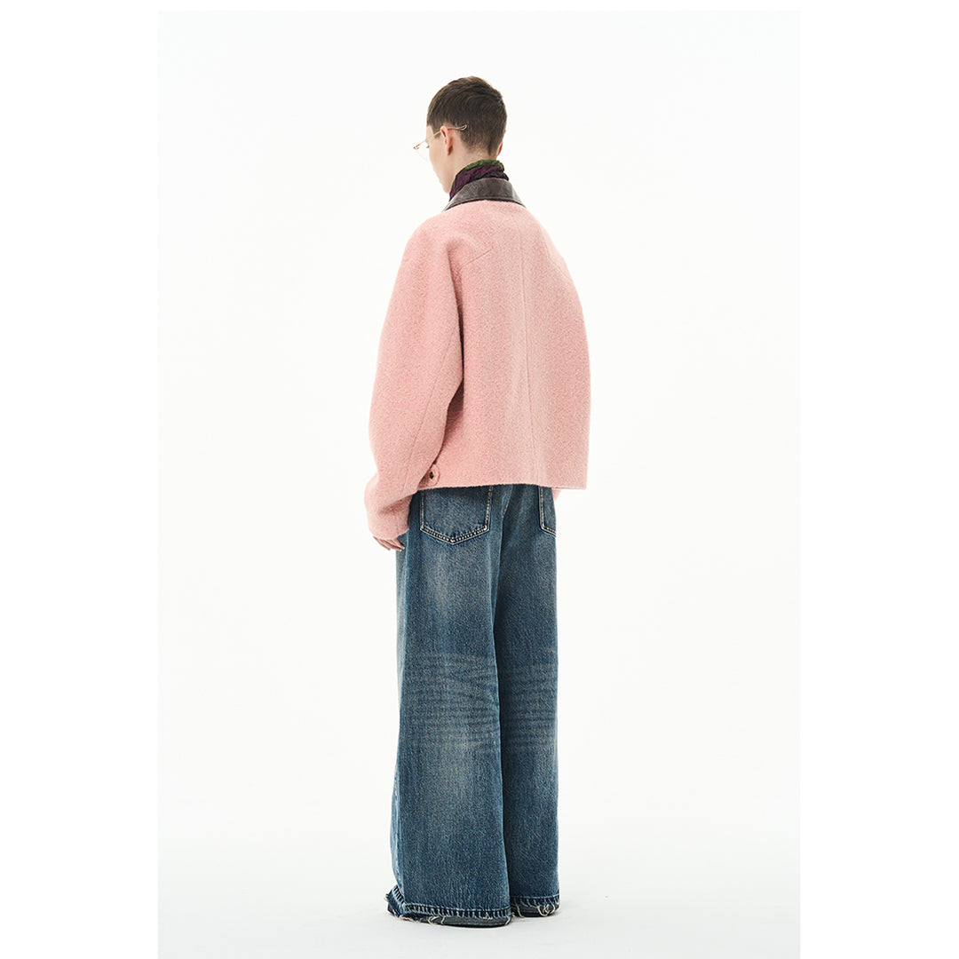 Moditec Blended Woolen Detroit Cargo Jacket Pink - Mores Studio