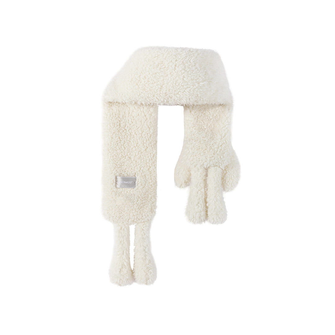 13De Marzo Doozoo Fuzzy Scarf White