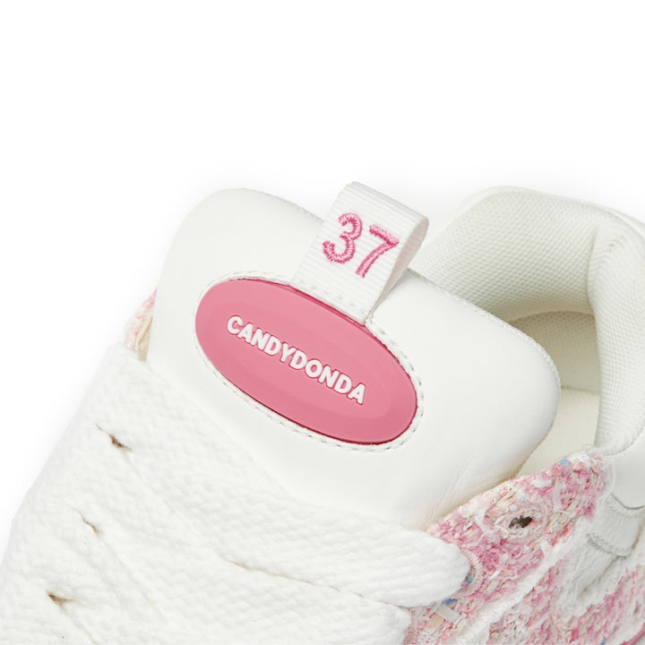 CANDYDONDA Tweed Curbmelo Sneaker Pink - Mores Studio