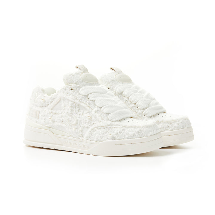 CANDYDONDA Tweed Curbmelo Sneaker White - Mores Studio