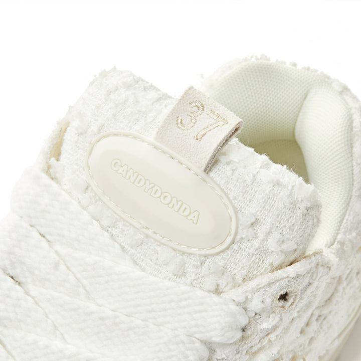 CANDYDONDA Tweed Curbmelo Sneaker White - Mores Studio