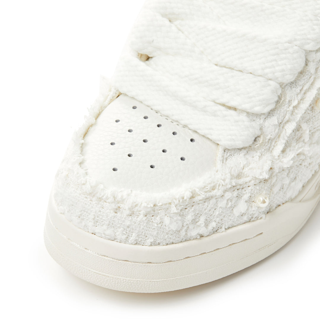 CANDYDONDA Tweed Curbmelo Sneaker White - Mores Studio