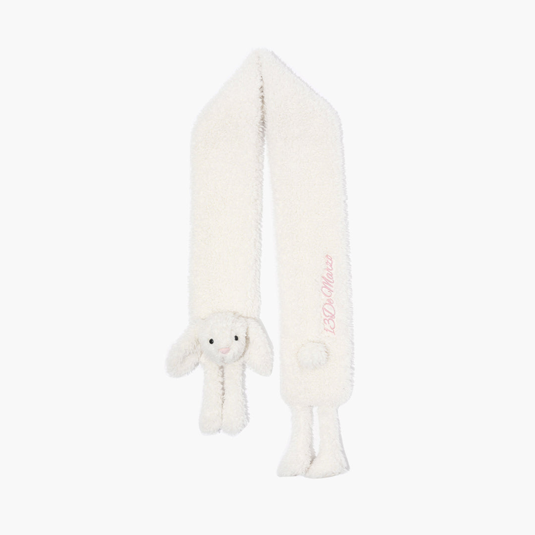 13De Marzo Doozoo Fuzzy Scarf White