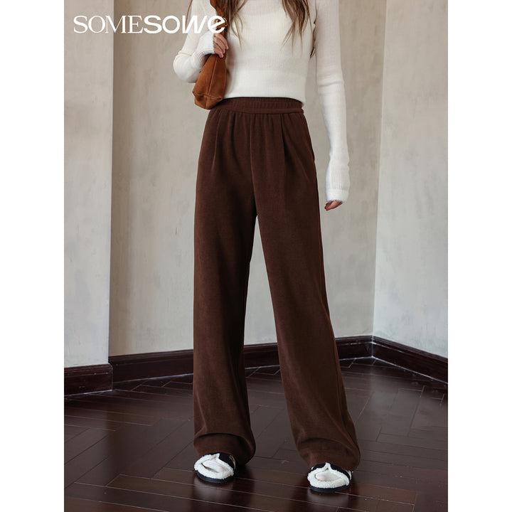 SomeSowe Chenille Oversized Pants Brown - Mores Studio