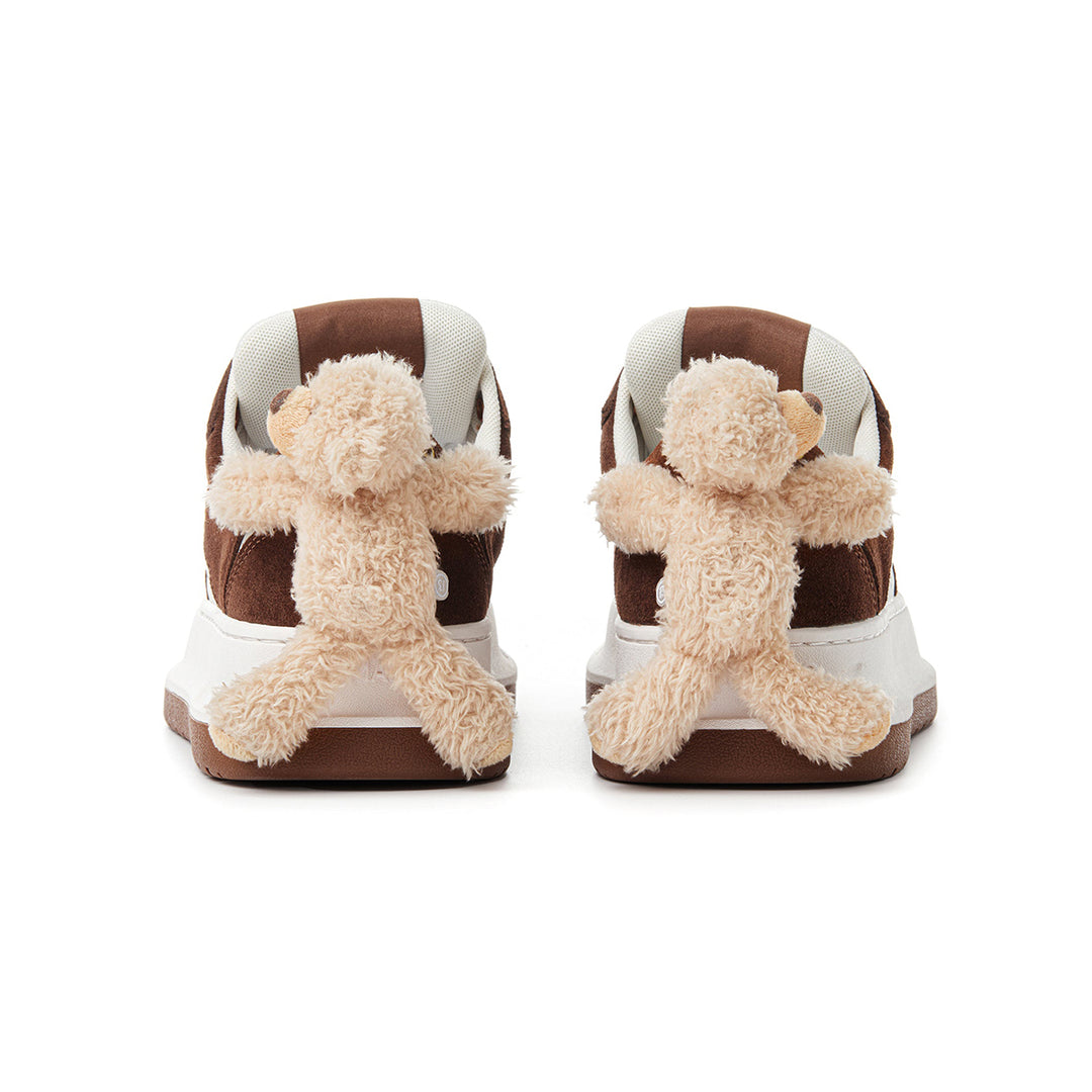 13De Marzo Plush Bear Thick-Soled Sneaker Brown