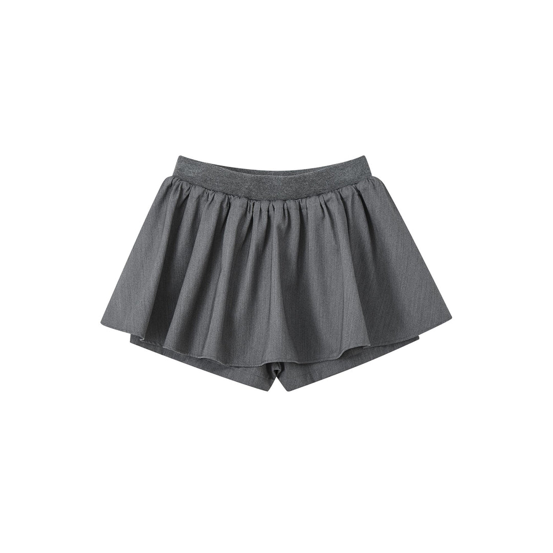 SomeSowe 3D A-Line Puffy Skirt Shorts Gray