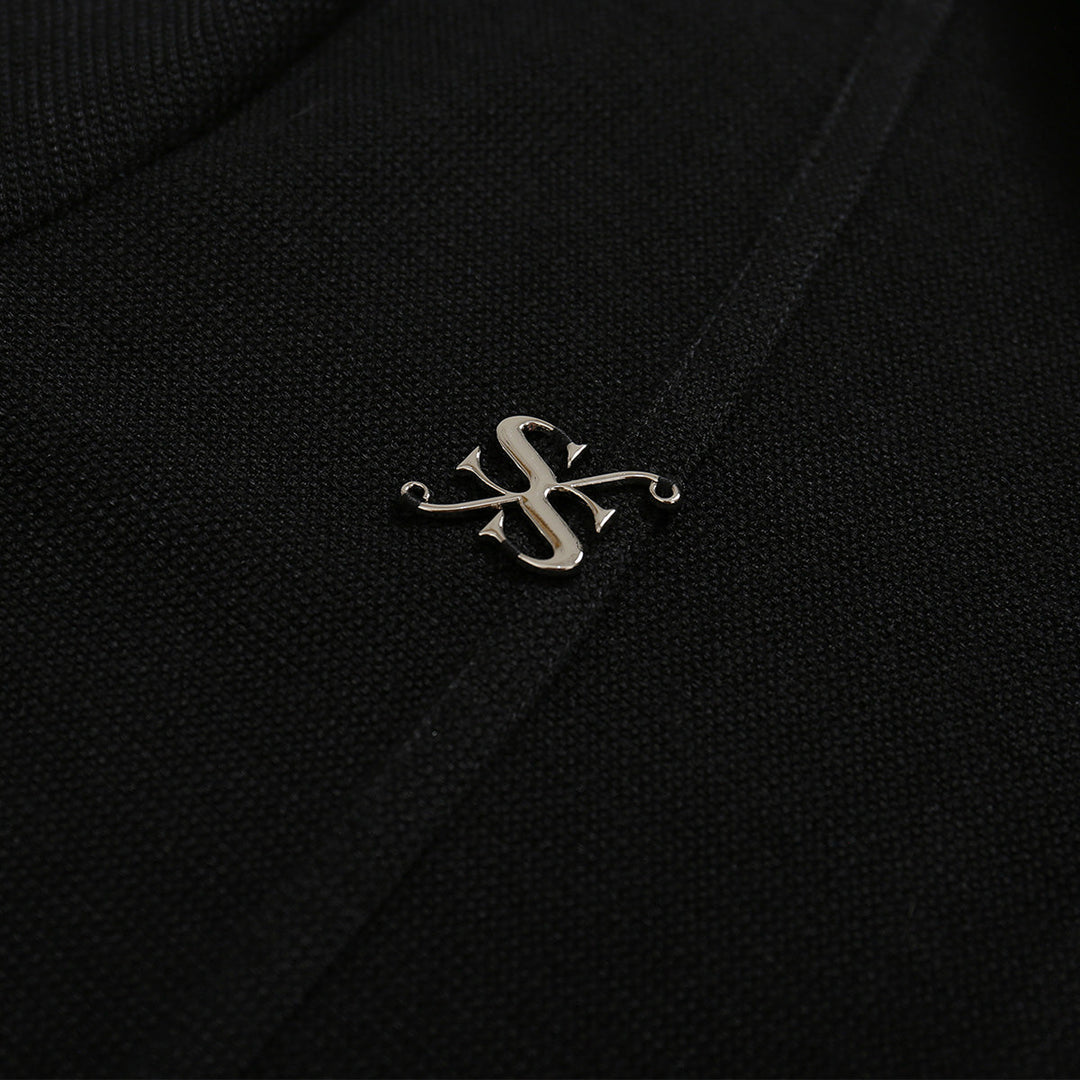 SomeSowe Metal Logo Zip Up Jacket Black - Mores Studio