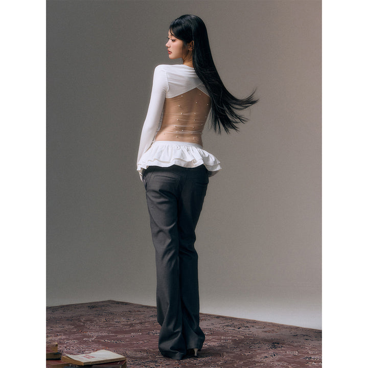 AGAM Detachable Half Skirt Micro-Cut Pants