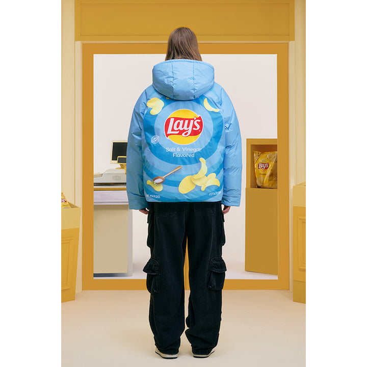 13De Marzo X Lay's Flavor Bear Down Jacket Blue