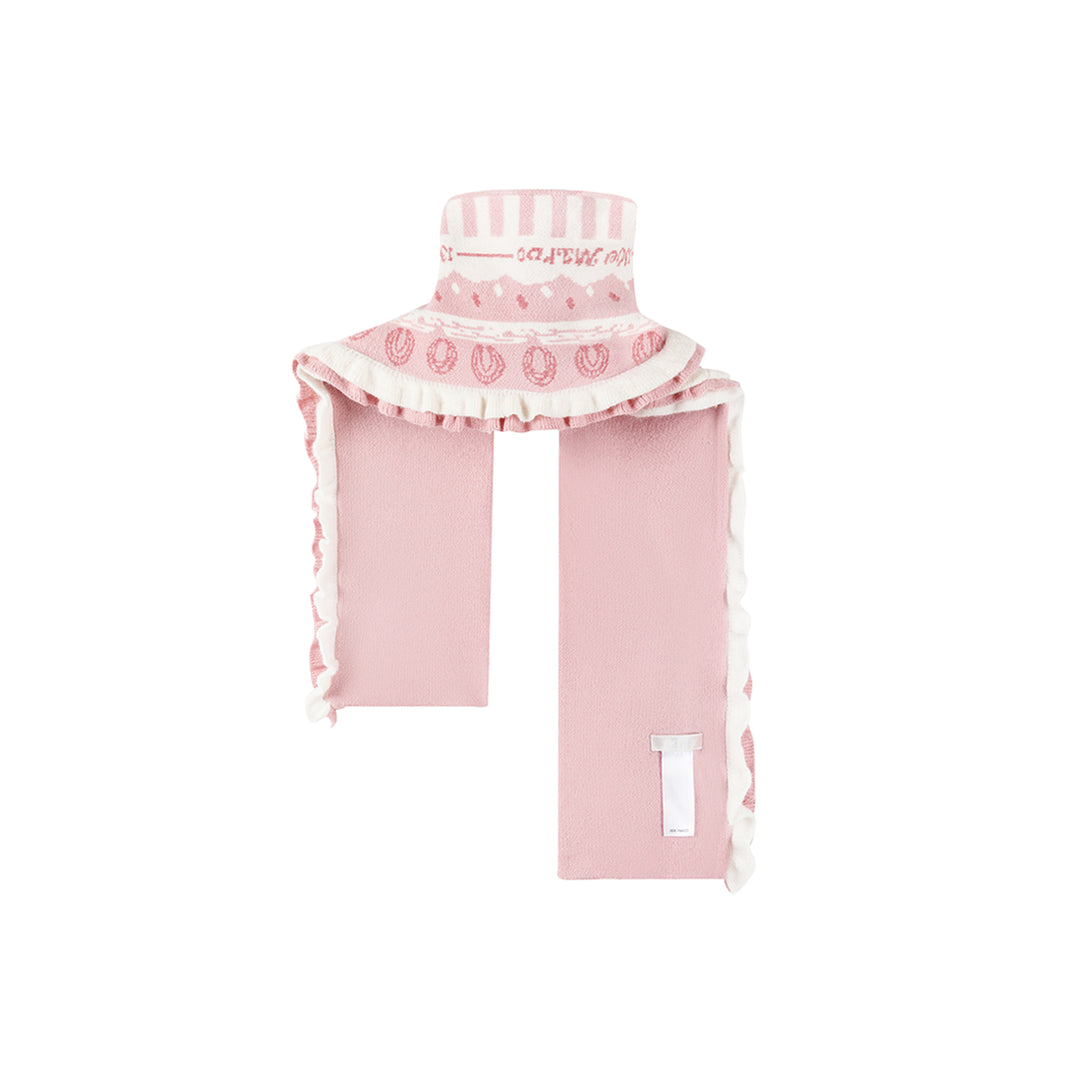 13De Marzo Doozoo Cake Knit Scarf Pink