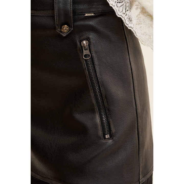 Kroche Millard Eco-Friendly Rose Button Skirt Black