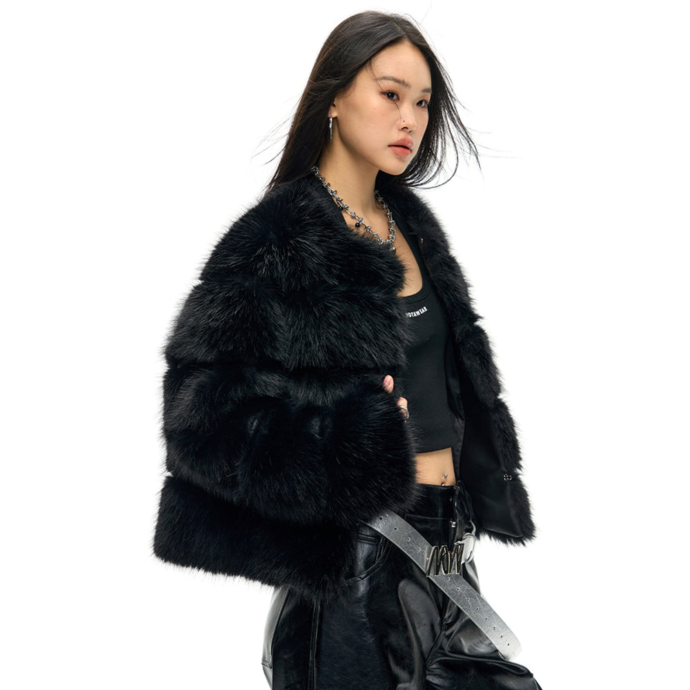 NotAwear Eco-Friendly Fur Jacket Black - Mores Studio