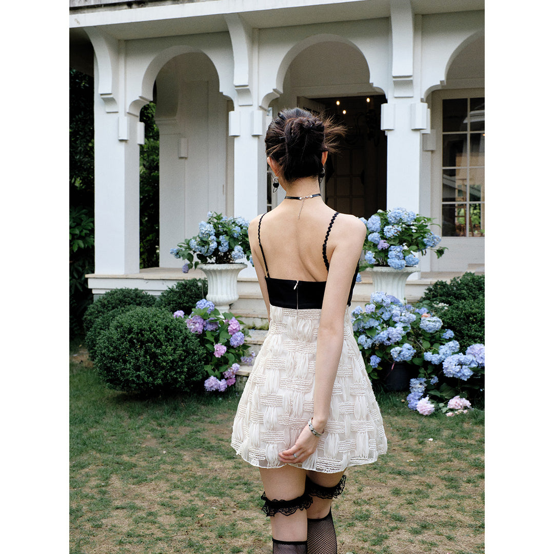 MeliMosa Color Contrast Patchwork Slip Dress