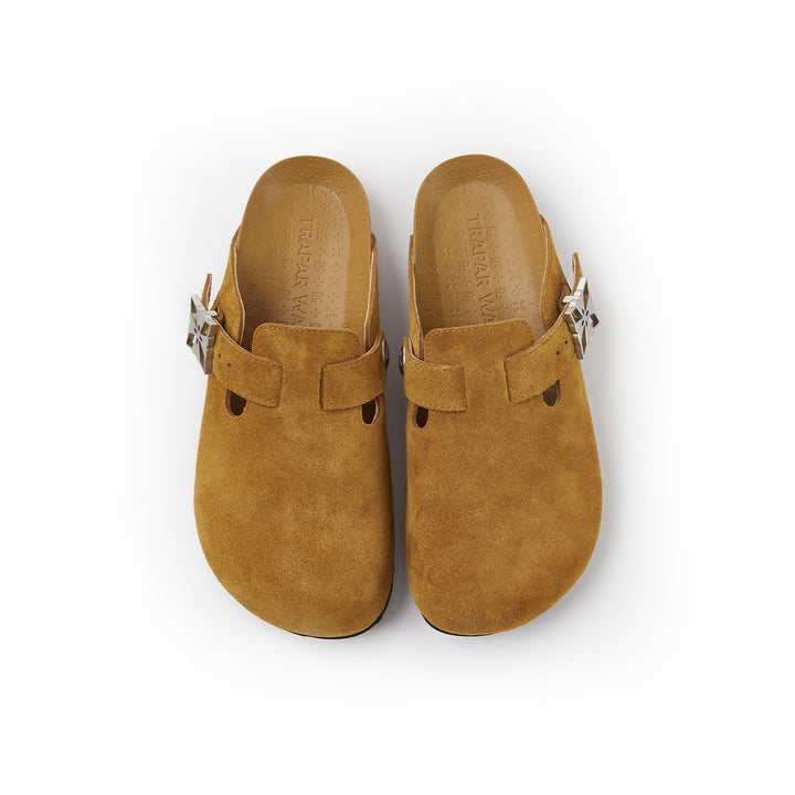 Trapar Waves Suede Casual Slip On Birkenstock Brown