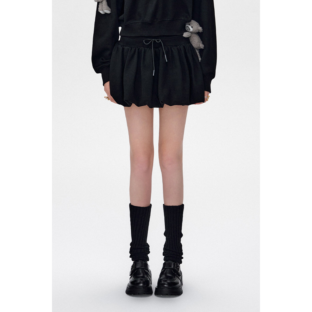 13De Marzo Doozoo Drawstring Bud Skirt Black