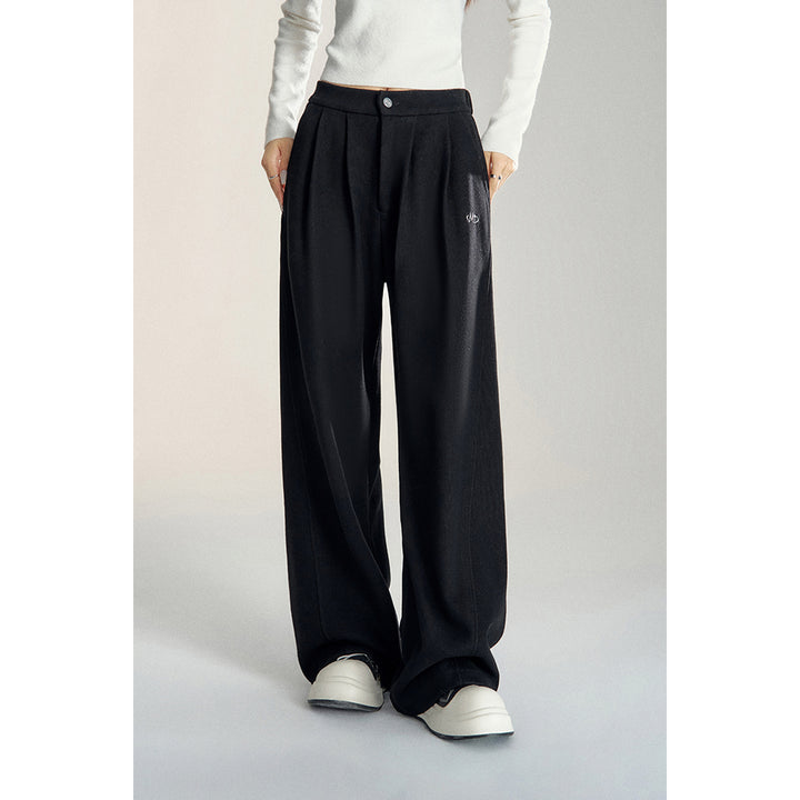 MacyMccoy Chenille Draped Wide-Leg Pants Black