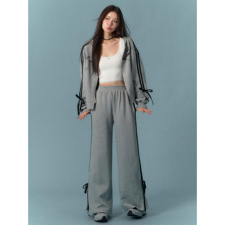 AsGony Bow-Knot Casual Sweat Pants - Mores Studio