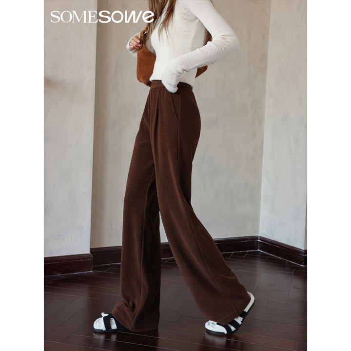 SomeSowe Chenille Oversized Pants Brown - Mores Studio