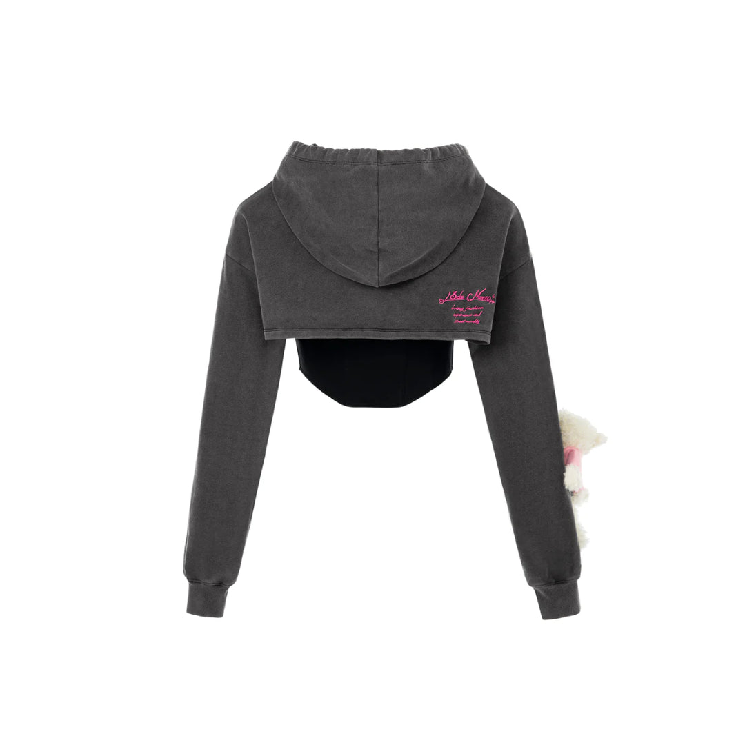 13De Marzo X Hello Kitty Sports Shorts Hoodie Black - Mores Studio