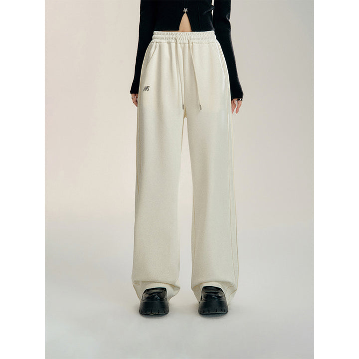 MacyMccoy Sequin High-Waist Wide-Leg Pants Off-White