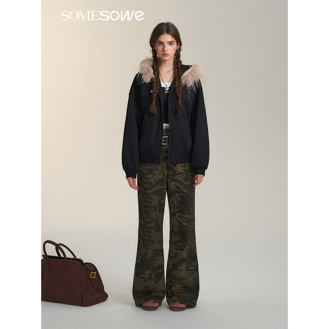 SomeSowe Vintage Camo Wide-Leg Jeans