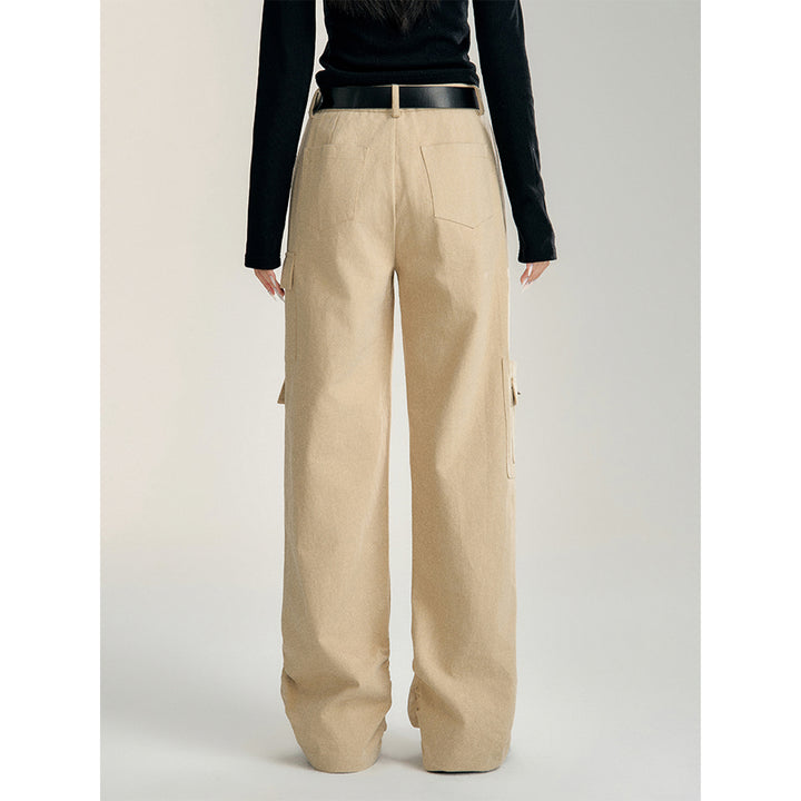 MacyMccoy Pleated Wide-Leg Cargo Pants Khaki