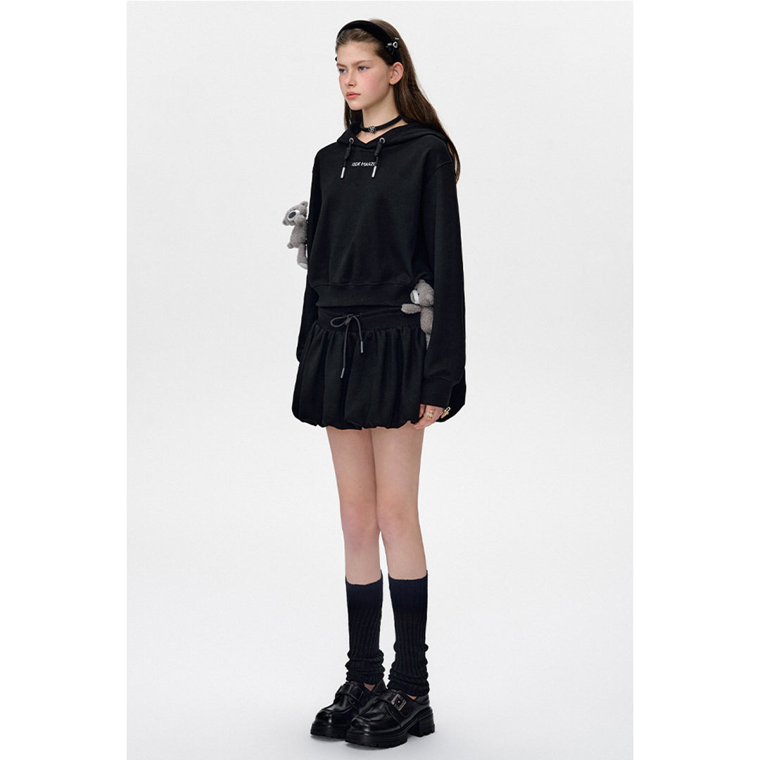 13De Marzo Doozoo Drawstring Bud Skirt Black