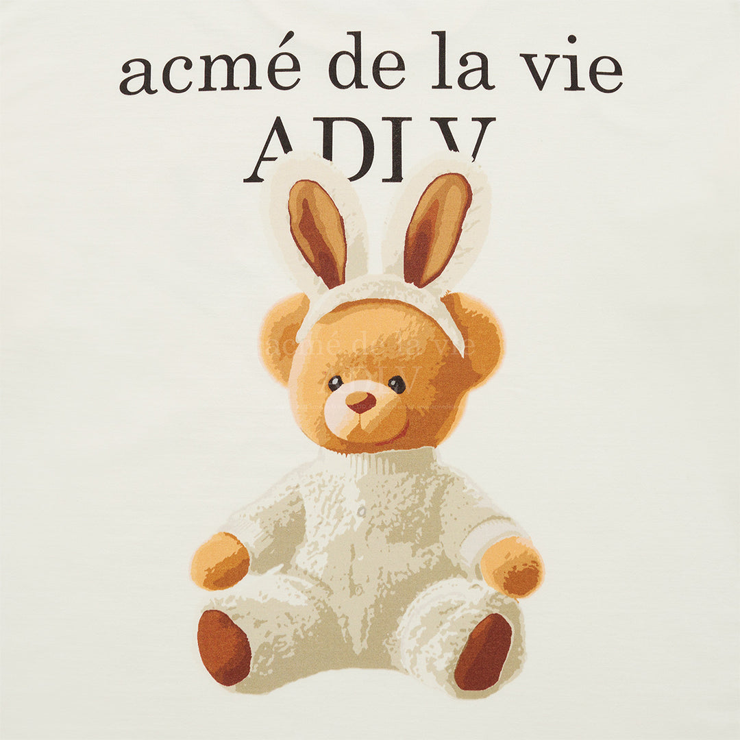 ADLV Rabbit Bear Doll Logo T-Shirt Cream