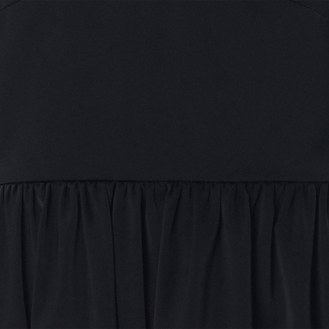 Diana Vevina Backless Pearl Chain Sling Dress Black - GirlFork