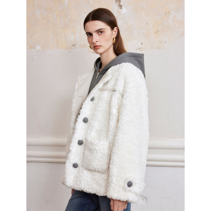 Rocha Roma Fake-2-Piece Detachable Down Jacket White - Mores Studio