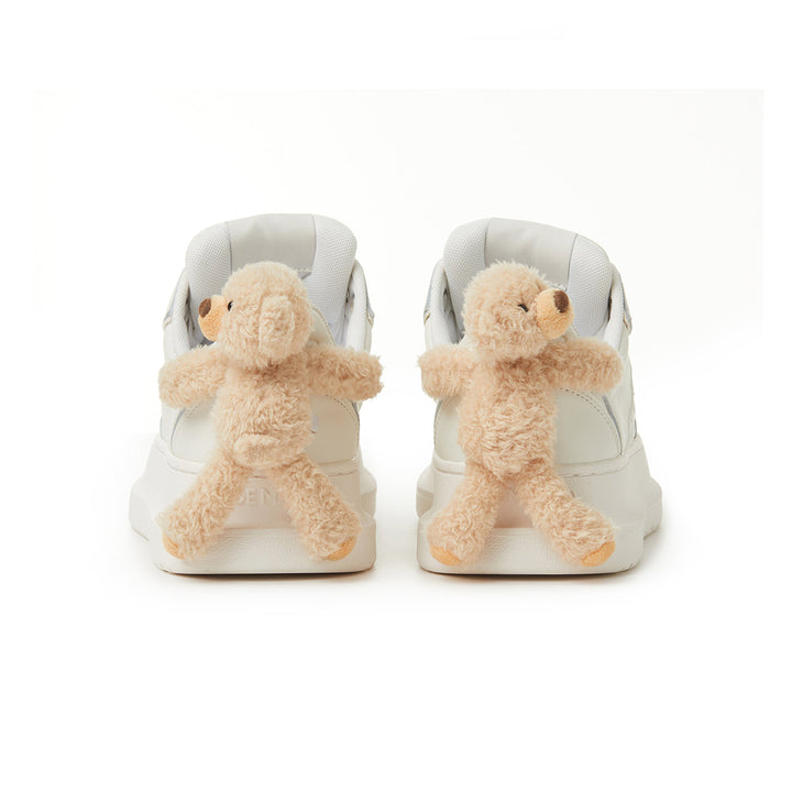 13De Marzo Plush Bear Thick-Soled Sneaker White