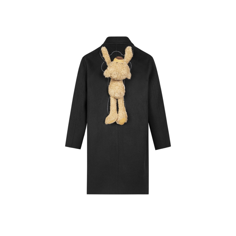 13De Marzo Palda Bear Woolen Overcoat Black - Mores Studio