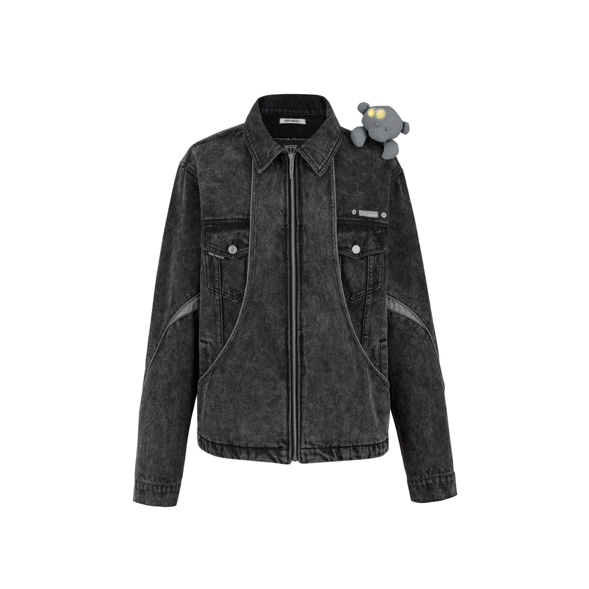 13De Marzo Future Bear Reflective Line Denim Jacket – Mores Studio